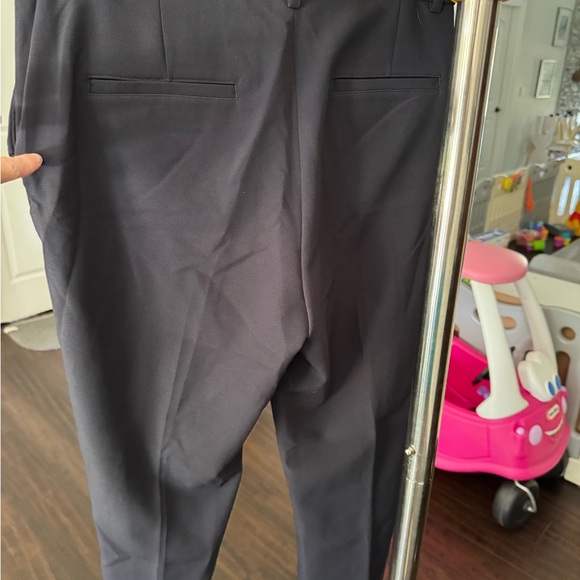 High waisted navy trousers - Picture 3 of 3